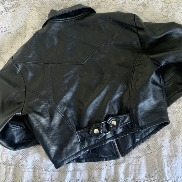 Vintage Simpatico black faux leather crop jacket - Picture 5 of 8